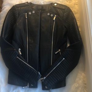 BCBG MAX AZRIA Black Leather Jacket